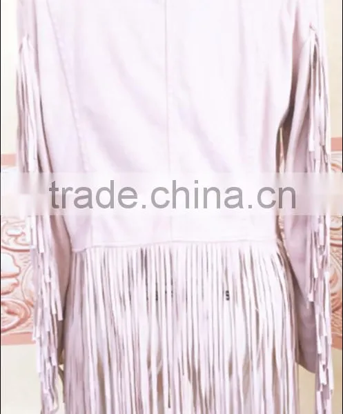 Cheap Newest Ladies and Girls Beautiful Fashion Women Irregular Fringed Suede Jacket photo-6