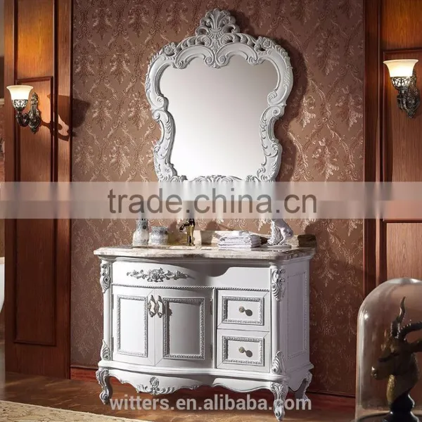 European Bathroom Single Hole Facuet Mount Basin Cabinet WTS1616 photo-4