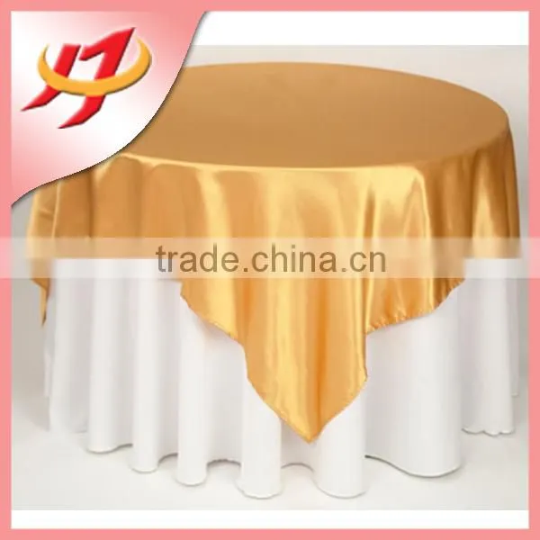 New Arrival Fancy and Elegant Wedding Satin Table Overlay photo-4