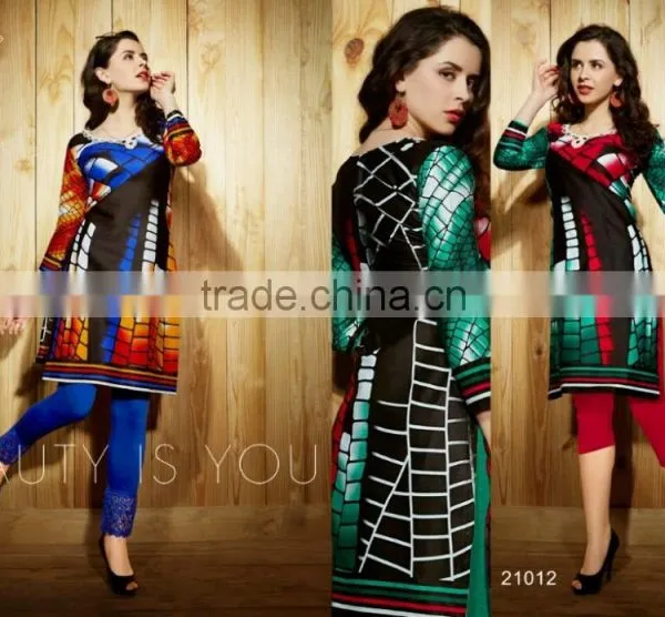 Indian Chikan Kurti Tunic Tops photo-4