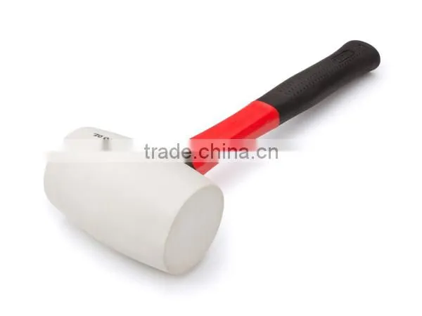 Plastic Mallet, Fiberglass Handle White Rubber Mallet, 16-Ounce photo-5