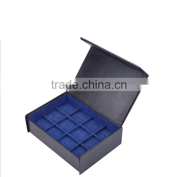 Chinese Factories Wholesale Custom High-grade PU Leather Jewelry Box, Black Ring Box photo-2