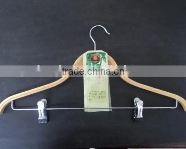 Environmental Clothes and Suit Bamboo Hangers With Clips