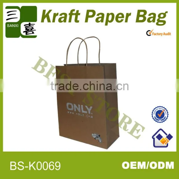 Street Plastic Handle Fan Paper Promotional Bag