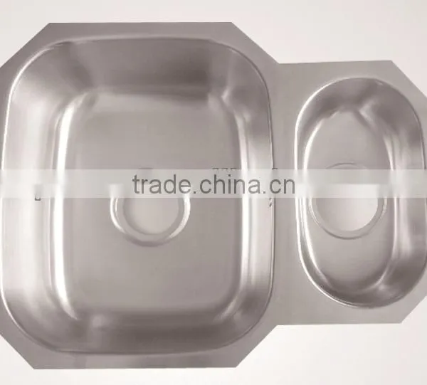 1-1/2 Bowl Undermount, Inch:23-5/8" X18". Size:600x460x200mm, Deep Press photo-2