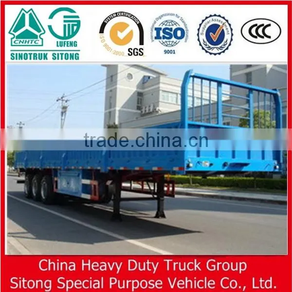 3 Axles Truck Semi Trailer 20t 30t 40t Side Wall Trailer Dropside Semi Trailer photo-3