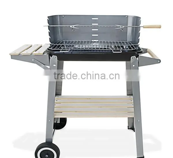 Large Enameled BBQ Grill Trolley photo-3