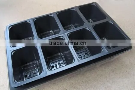 8 Cell Punnet Propagation Seedling Plastic Plug Pot Plant Trays photo-5