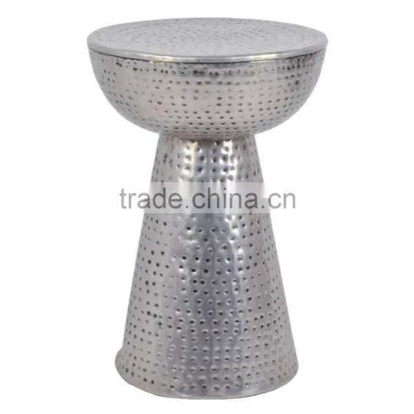 Hammered Brass Side Table photo-3