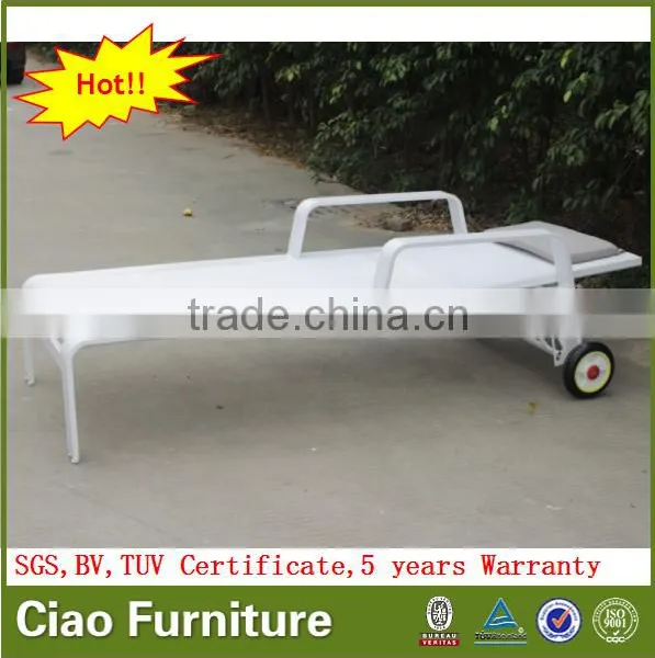 Patio Furniture Outdoor Sun Lounge With Wheels photo-5