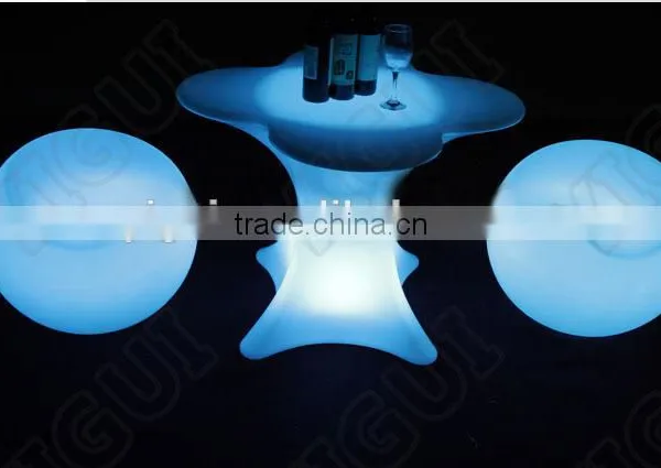 Modern Glass Wood Led Lighted Bar Counter Tables/Night Club /Outdoor Moma LED Medium Bar Table photo-3