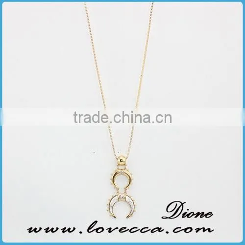 Fashion Jewelry White Stone Necklace Chain Turquoise Necklace photo-3