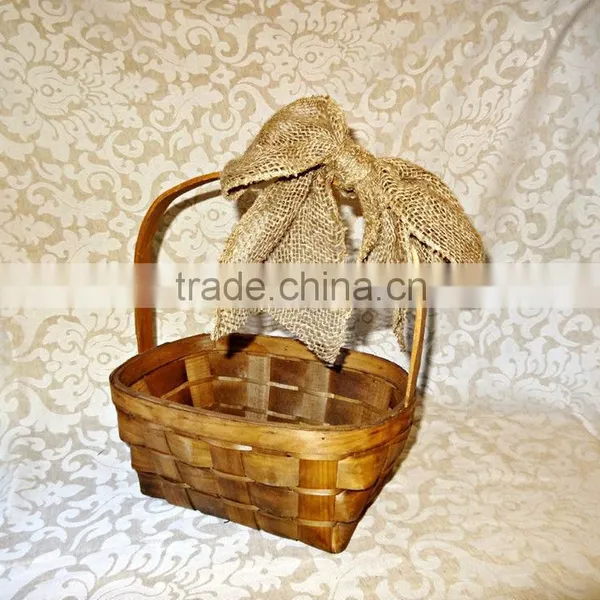 Manufacturer Wholesale 100%by Hand in Wood Material Fruit or Vegetables Basket photo-4