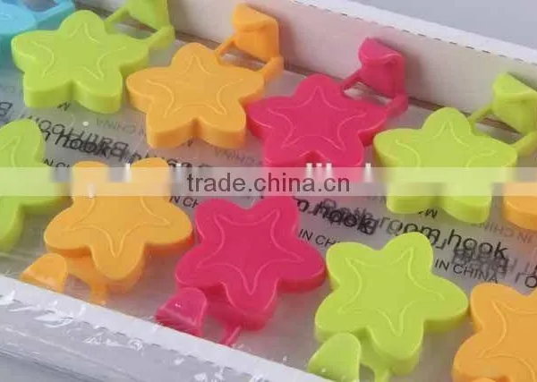 12PC Sucker Type Star Shape /mushroom Shape Plastic Hook photo-2