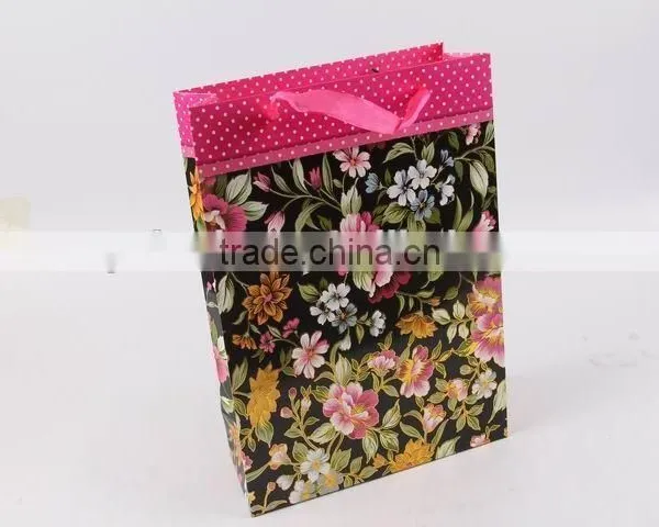 Flower Design Foldable Gift Bag / Shopping Paper Bag photo-3