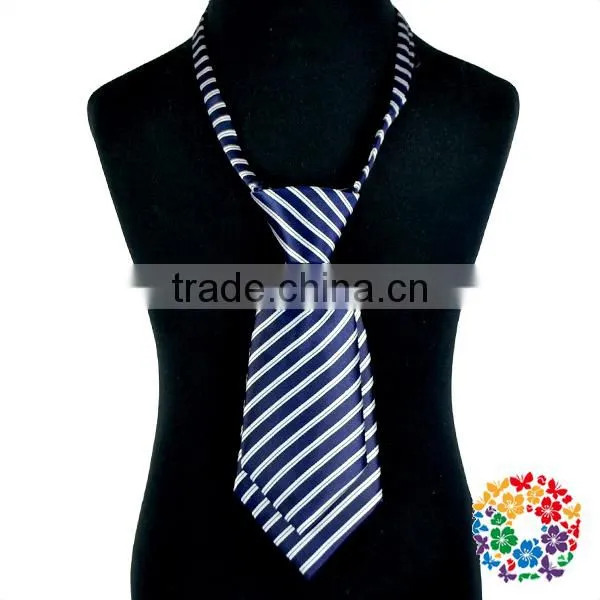 New Arrival Baby Kids Products Navy Plaid Fabric Necktie Ties for Boys