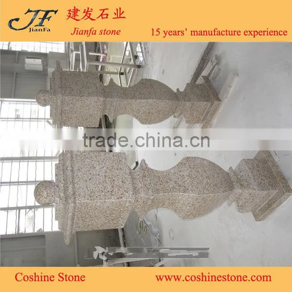 Prefab Chinese G682 Granite Yellow Rusty Granite Balcony Column photo-3