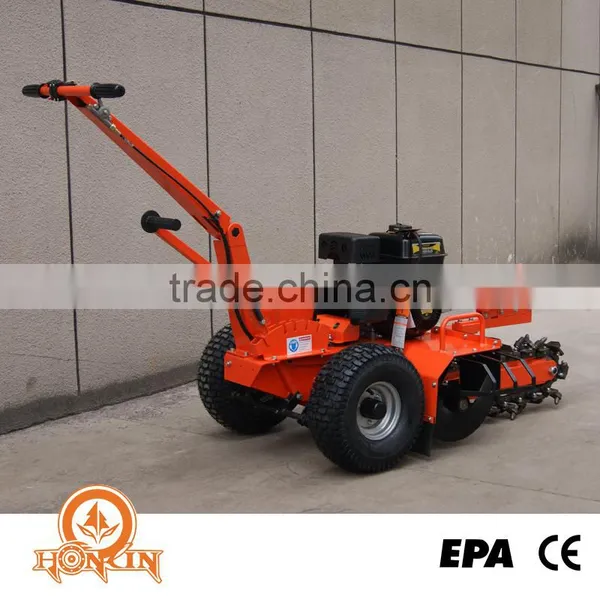 Proffesional 7HP CE EPA Walking Behind Gasoline Micro Tractor Trencher Teeth Machine photo-2