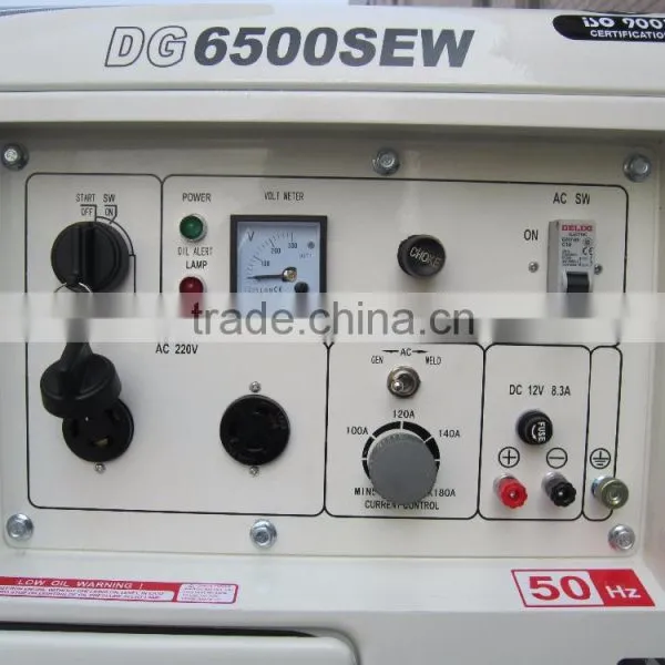 100% Copper Wire 5KW Electric Start Single/three Phase Sound Proof Welding Generator Diesel Price photo-3