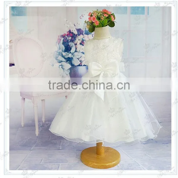 2015 Summer New 2-13Y Girls Fashion Flowers Wedding Baby Princess Dress Kids Children High Quality Long Vestidos. Free Shipping photo-3