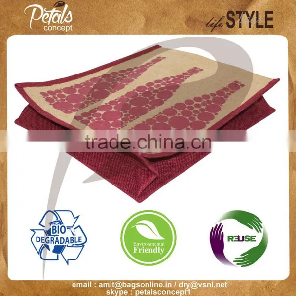 PP Laminated Three Bottle Jute Wine Bag photo-6