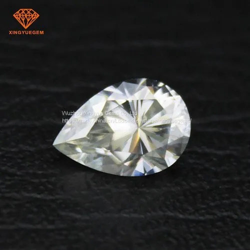 Pear Pefect Cut Imitation Diamond 6.5*8mm 2 Carat Clear White Moissanite Lab Grown