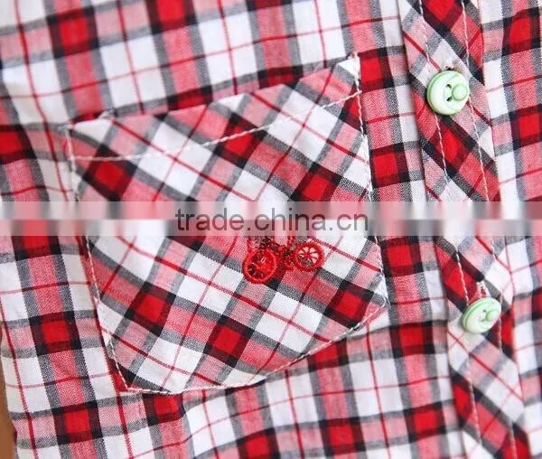 2015 Summer Boy's Short Sleeve Shirts Children Checked Shirts Latest Styles of Boys Shirt Blouse photo-5