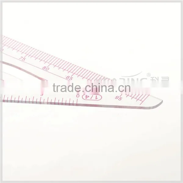 Kearing Sanwich Line Triangular Scale Rulers 1:4 & 1:5 Scale for Fashion Design, High Quality Ruler for Sewing Market #8545 photo-5