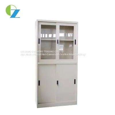 Hot Selling Metal & Glass Sliding Door Steel Cupboard photo-2