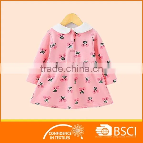 New Style Cartoon Printed Pink Baby Girl Dress photo-2