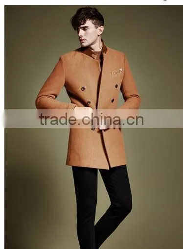 Winter Long Slim Fit Wool Blend Men Winter Coat photo-6