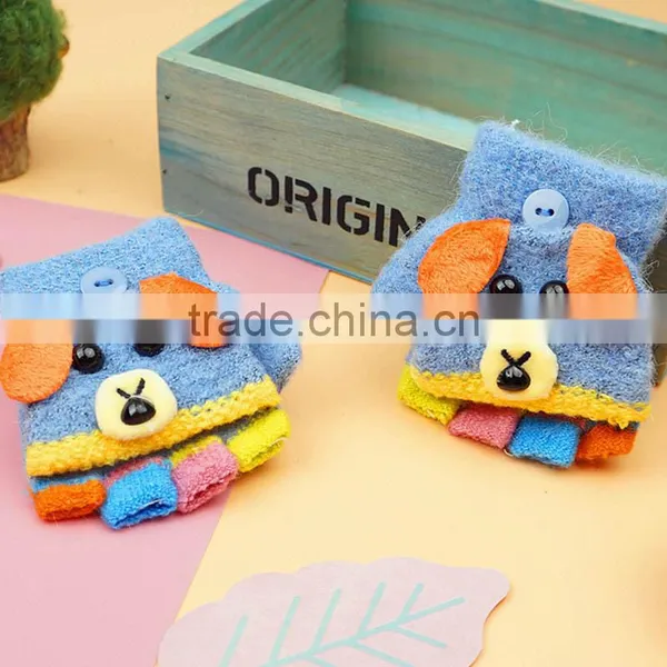 TC13014 Personalized Winter Warm Baby Gloves, Cheap Knitted Animal Pattern Kids Gloves Wholesale photo-2