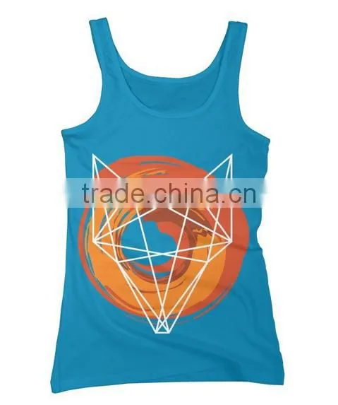 China Wholesale Custom Printing 100 Cotton Bulk Ladies Sports Tank Top photo-5