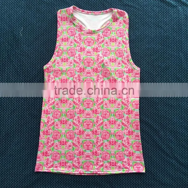 QL-448 New Products Rose Pattern Knee-length Vest Dress Women Without Dress for Pictures 2016