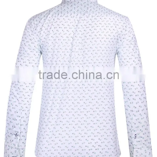 New Design Men's Long Sleeve Slim Fit Shirt With Contrast Collar and Cuff photo-4