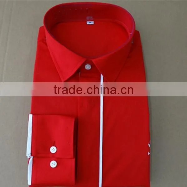 2016 Custom Huawei Logo Men Red Color Uniform , Men Work Shirt photo-2
