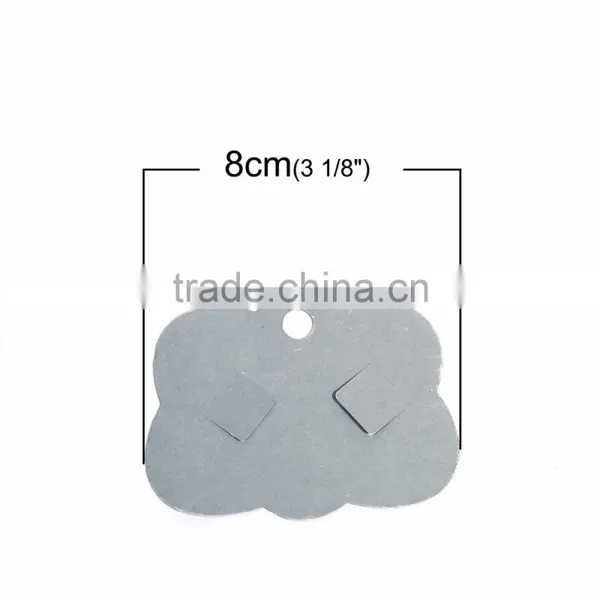 Paper Jewelry Display Card Cloud Gray 8cm(3 1/8") x 6cm(2 3/8"), 1 Piece photo-2