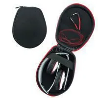 Universal Carrying Case For Foldable Headphones With Metal Zipper, Eva Rubber, Dual Compartments, Compatible With Most Foldable Headphones