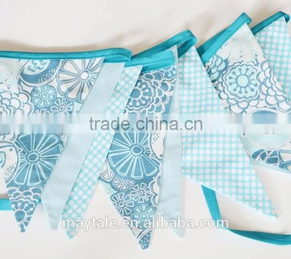 Durable 100% Cotton Fabric Flag Bunting Banner Wedding, Birthday, Party Decoration photo-3
