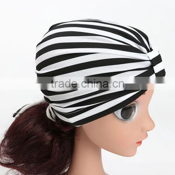 Kids Novelty Hats With Strip Pattern, Custom Colorful Kids Turban Cap photo-3