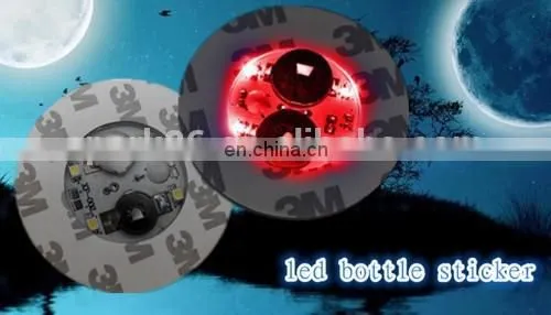 Cheapest Led Glow Bottle Sticker Light up Coaster Led Party Supplies photo-2