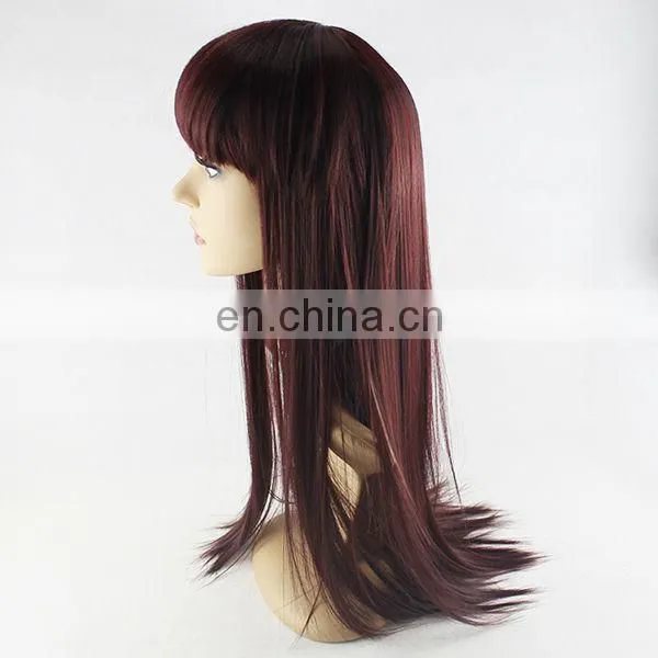Wholesale Hot Sale Full Machine Made Wig With Bangs photo-2