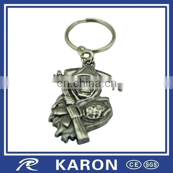 Custom Antique Plated Voodoo Doll Keychain