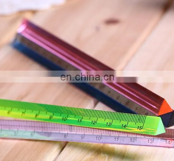 15cm Cute Color Plastic Triangle Ruler for Students photo-3