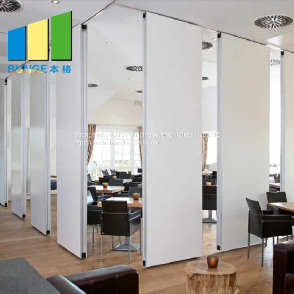 Banqueting Hall Sliding Partition Walls Door Soundproof Wooden With Fabric Surface photo-4