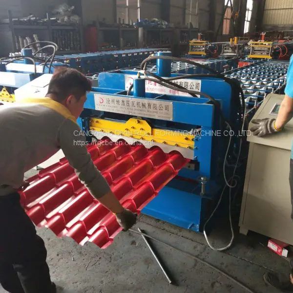 Kenya Hot Design 660mm Color Steel Glazed Tile Roll Forming Machine photo-4