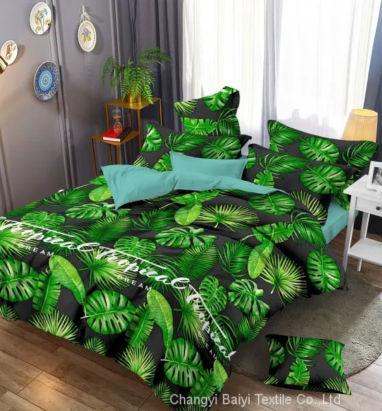 Fashion Style Designer Bedding Comforter Sets Bed Sheet Brushed Microfiber Fabric Bedding Set photo-4