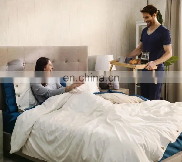 2020 Hot Sale Durable Antique Cream 100% Washed Cotton Duvet Cover Set For Hom Hotel Travel photo-4