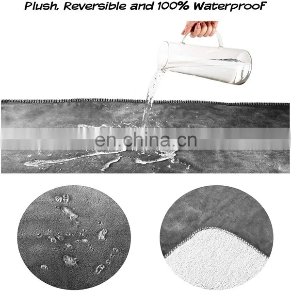 Waterproof Pet Blanket Soft Plush Throw Protects Couch Chair Car Bed From Spills Stains Or Fur-Machine Washable photo-4