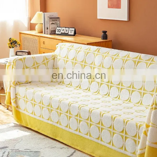 Riches Base Home Decoration Accessories 100% Polyester Plush Multiple Seats Sofa Cover Couch Protector photo-4